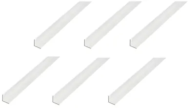 Zdjęcie produktu dla Alberts 6 x profil kątowy, aluminium, anodowane na srebrno, 40 x 40 x 2 mm, długość 2 m