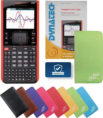 Produktbild von TI-Nspire CX II-T CAS Grafikrechner mit Schutztasche grün & Fachbuch