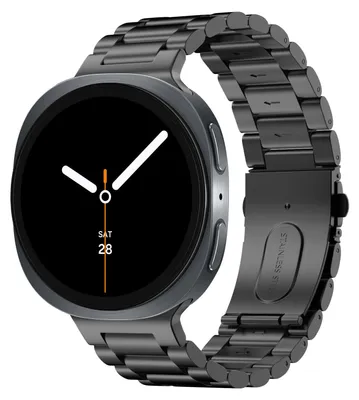 Image de Bracelet en métal MoKo, compatible avec les montres Samsung Galaxy Watch 9/8, modèles 40/44 mm/Classic – Noir