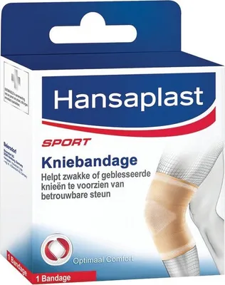 Zdjęcie produktu dla Hansaplast Knee Support M, Kolano, Wspierane, M, Beżowy, Medyczna, 1 szt.