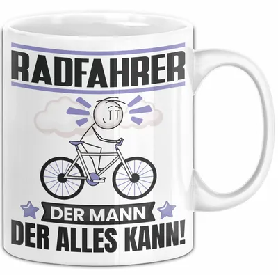 Produktbild von Radfahrer Tasse Geschenk für Radfahrer Der Mann Der Alles Kann Geschenkidee zum Geburtstag (Weiß)