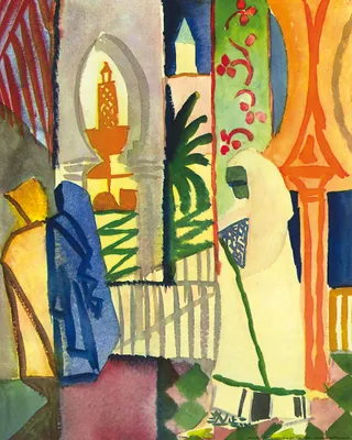 Produktbild von August Macke Kunstdruck Bild - In Der Tempelhalle, 1914 (50 x 40 cm)