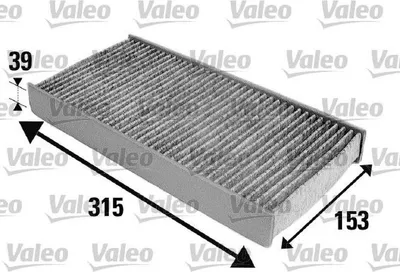 Image de Filtre d'habitacle filtre à charbon actif 315mm VALEO pour CITROËN C5 II