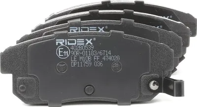 Produktbild von RIDEX 402B0539 Bremsbeläge Satz Hinten für MAZDA RX-8 (SE, FE) für SUZUKI IGNIS II für NISSAN PRIMERA (P11)