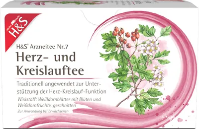 Immagine prodotto di H&S Tè medicinale per il cuore e la circolazione n. 7, 20 pz. Bustine filtro