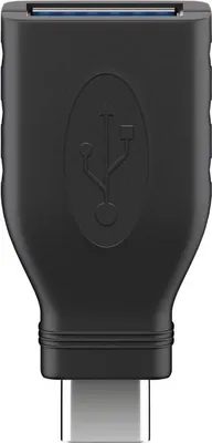 Produktbild von USB-Adapter USB-C™ auf USB-A, OTG, schwarz 15 W, 3 A, 5 Gbit/s, USB 3.0