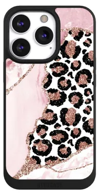 Produktbild von NIVOCASE Handyhülle für Apple iPhone 13 Pro  Hülle NIVOpure Case Schwarz Glitzer Look Leopard Marmor