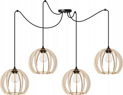Produktbild von Moderne Led-Deckenhängelampe Aus Holz