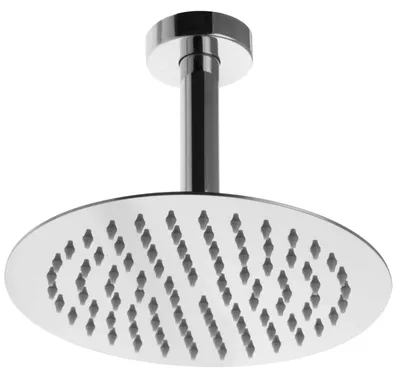 Imagen del producto de PaulGurkes, ducha de lluvia, Ø20 cm, con brazo de ducha, montaje en techo, 10 cm