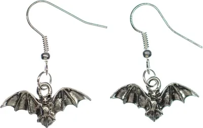 Produktbild von Fledermaus Ohrringe Miniblings Hänger Halloween Vampir Bat Blutsauger versilbert