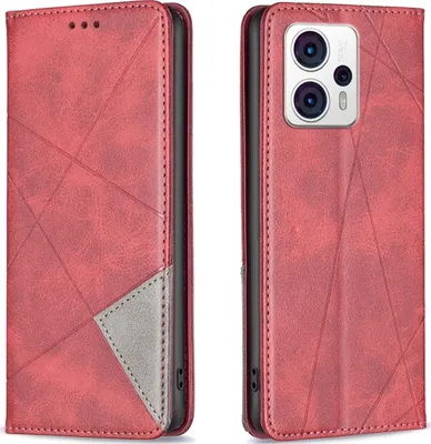 Produktbild von Mobigear Rhombus Slim  Motorola Moto G23 Hülle Klapphülle - Rot