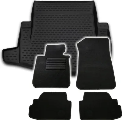 Produktbild von Gummi-Kofferraumwanne + Fußmatten Set für 1er BMW E81, Bj. 7/2007-6/2011