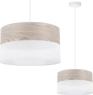 Immagine prodotto di Lampada a sospensione singola, paralume in impiallacciato di quercia bianca, 30 cm