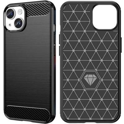 Produktbild von Flexibles Gel-Case für iPhone 14 Plus, Carbon Case, schwarz