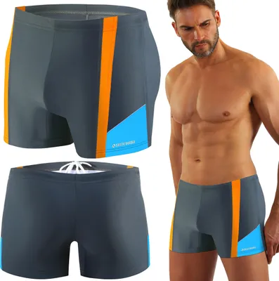 Obrázok produktu pre Sesto Senso pánske plavecké šortky 379, farba: Graphite/Orange/Blue, veľkosť: 4XL