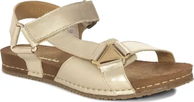 Produktbild von Leichte Sandalen aus Naturleder Gold mit Klettverschluss Modell 070262500137