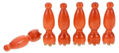 Produktbild von 6 Stück Gua Sha Massagegeräte aus Naturholz für Augen- und Gesichtsmassage