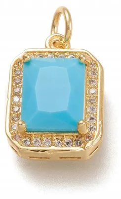 Produktbild von MIXFORM Glas Zirkonia Anhänger 18K Vergoldet