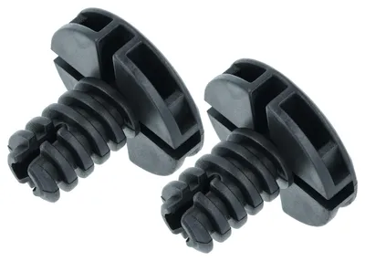 Produktbild von vhbw 2x Stellfuß Ersatz für Zanussi 8996470604712 für Wäschetrockner, Trockner - 3,5 cm Standfuß, Schwarz