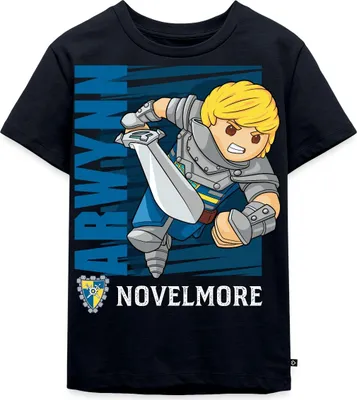 Produktbild von Spreadshirt PLAYMOBIL Novelmore Charakter Arwynn Kinder Premium T-Shirt, 110/116 (4 Jahre), Navy