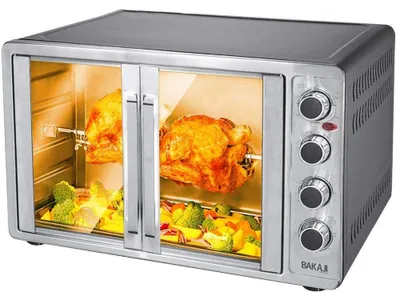 Obrázok produktu pre Elektrická rúra Bakaji s konvektorom, objem 55 litrov, výkon 2200 W, s dvojitou vnútornou stenou