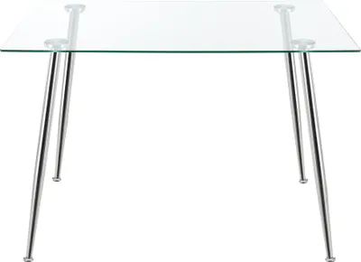Produktbild von Glastisch Hyrynsalmi 75x110x70 cm Chromgestell 8mm gehärtetes Glas für 4 Personen