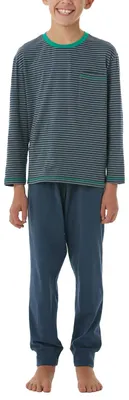 Productafbeelding van Schiesser jongenspyjama set, lange pyjama met boordjes, maten 98 tot 176
