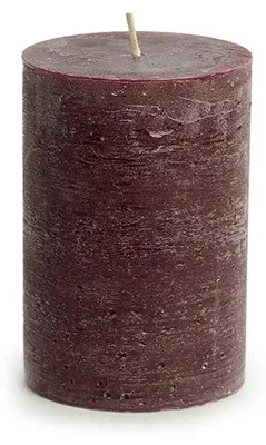 Productafbeelding van Rustieke Lys: Rustieke stompkaars – Auberginekleur – 7 x 10 cm