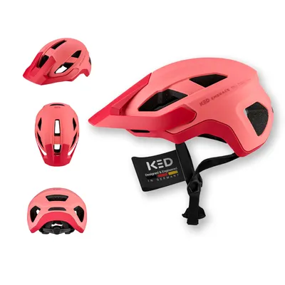 Produktbild von KED Embrace MU-1 Allround Helm Für City Trail Mit Verstellbarem Visier Und Beleuchtung Fahrradhelm Farbe: Coral Matt Größe: 54-58 (M)