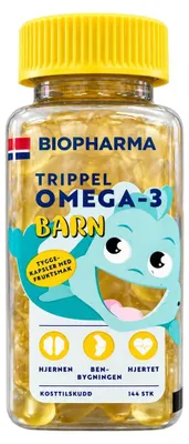 Obrázok produktu pre OMEGA 3 – rybí olej - detské žuvacie kapsule - Biopharma - 144 kapsúl