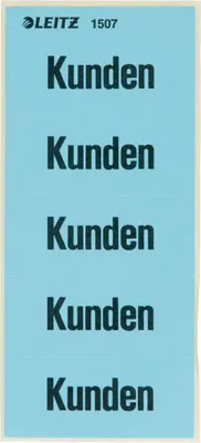Produktbild von LEITZ 1507 Inhaltsschild Kunden selbstklebend 100 Stück blau