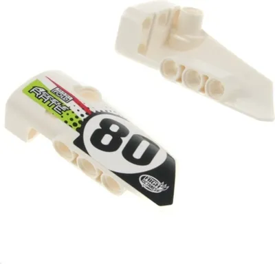 Produktbild von 2x Lego Technic Panele Verkleidung 3/4 weiß Sticker A/B 64683pb038 64391pb038