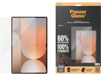 Obrázek produktu pro PanzerGlass ® Screen Protector Samsung Galaxy Tab S8 Ultra | S9 Ultra | S10 Ultra | Ultra-Wide Fit, Samsung, Samsung - Galaxy Tab S8 Ultra, Samsung - Galaxy Tab S9 Ultra, Samsung - Galaxy Tab S10 Ultra, Aplikace nasucho, Odolné proti poškrábání, Odolný proti nárazům, Průhledná, 1 kusů