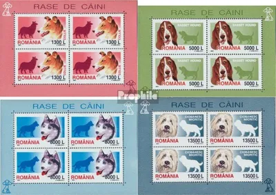 Produktbild von Briefmarken Rumänien 2001 Mi 5574-5577 Kleinbögen (kompl.Ausg.) postfrisch Hunde