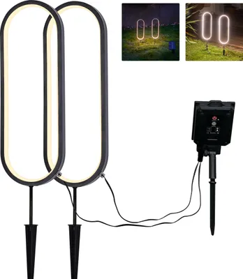 Produktbild von Northpoint Solar LED Wegeleuchte Gartenleuchte Außenbeleuchtung warmweiß wasserdicht mit Akku