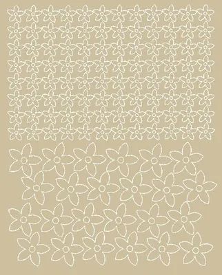 Immagine prodotto di Adesivi per caschi da bicicletta, fiori, 120 pezzi, beige lucido