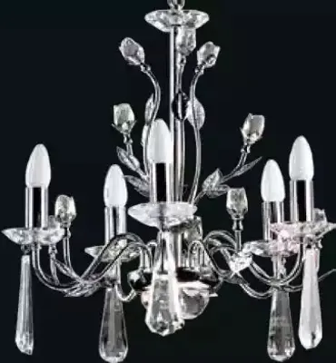 Image de Sibler Kristall Deckenleuchter Beleuchtete Kronenform Prunkdeckenlampe