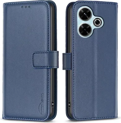 Produktbild von Xiaomi Redmi 13 / Poco M6 4G Hülle - BINFEN Klapphülle - Blau