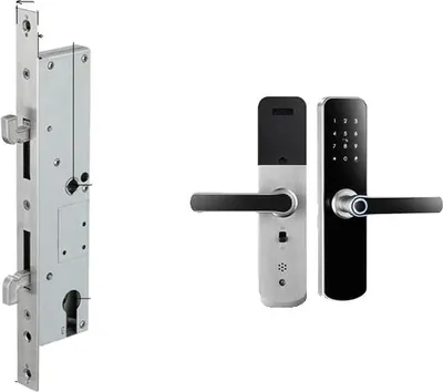 Obrázok produktu pre Inteligentný zámok, biometrické rozpoznávanie odtlačkov prstov, pripojenie Bluetooth, strieborný 3585 Gleit
