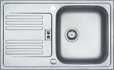 Zdjęcie produktu dla Zlewozmywak FRANKE EUROFORM EFL 614-78 linia ze stali nierdzewnej z obrotowym zaworem mimośrodowym / Rozmiar wycięcia: 760 x 455 mm / Zlewozmywak ze stali nierdzewnej / Zlewozmywak wpuszczany w blat