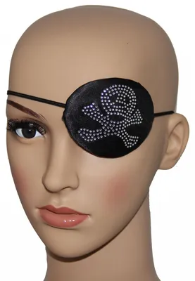 Produktbild von Piraten-Augenklappe mit Strass-Totenkopf