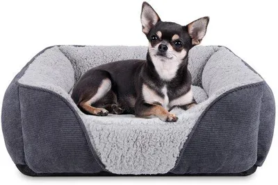 Produktbild von Kleines wasbares Hundebett, weich, antirutsch, 51x48x15cm, Plüschsofa