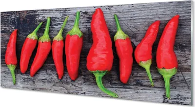 Produktbild von Glasbilder 125x50 Wandkunst rote Paprika