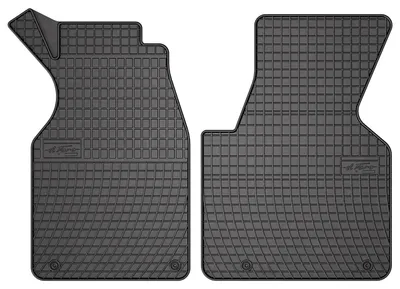 Produktbild von Gummi-Fußmatten Vorne für Volkswagen Transporter T4 1992-2003 – 2-tlg, Schwarz, passgenau – Wielganizator SolidPRO