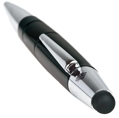 Produktbild von Wedo Touchpen Pioneer, Schwarz, Silber, Metall, Gummi, Universal, 1 Stück(e), Box