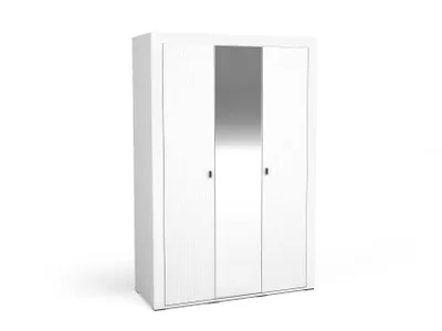 Zdjęcie produktu dla SZAFA MOSSA M02 Szerokość 137cm Biała Trzydrzwiowa Lustro