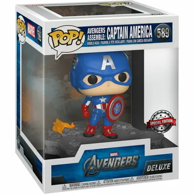 Productafbeelding van Marvel Avengers: Assemble - Captain America Deluxe 589 Special Edition - Funko Pop! - Vinyl figuur