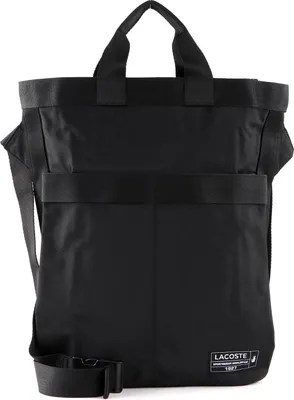 Productafbeelding van LACOSTE schoudertas, handtas met laptopvak, outdoor tas, shopper, zwart