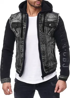 Produktbild von Cipo & Baxx Herren Jeans Jacke CJ155 Schwarz L