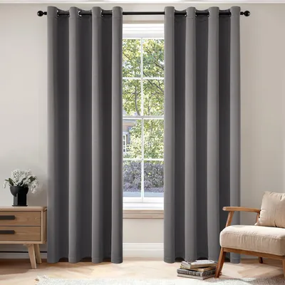 Verdunkelungsvorhänge mit Ösen, 2er-Set, 140x235 cm, Orange